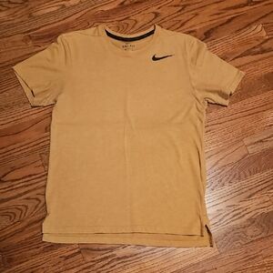 Nike Men's Short Sleeve Tee in Mustard Yellow